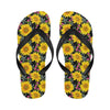 Sunflower Pattern Print Design SF014 Flip Flops-JorJune