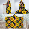 Sunflower Pattern Print Design SF014 Hooded Blanket-JORJUNE.COM