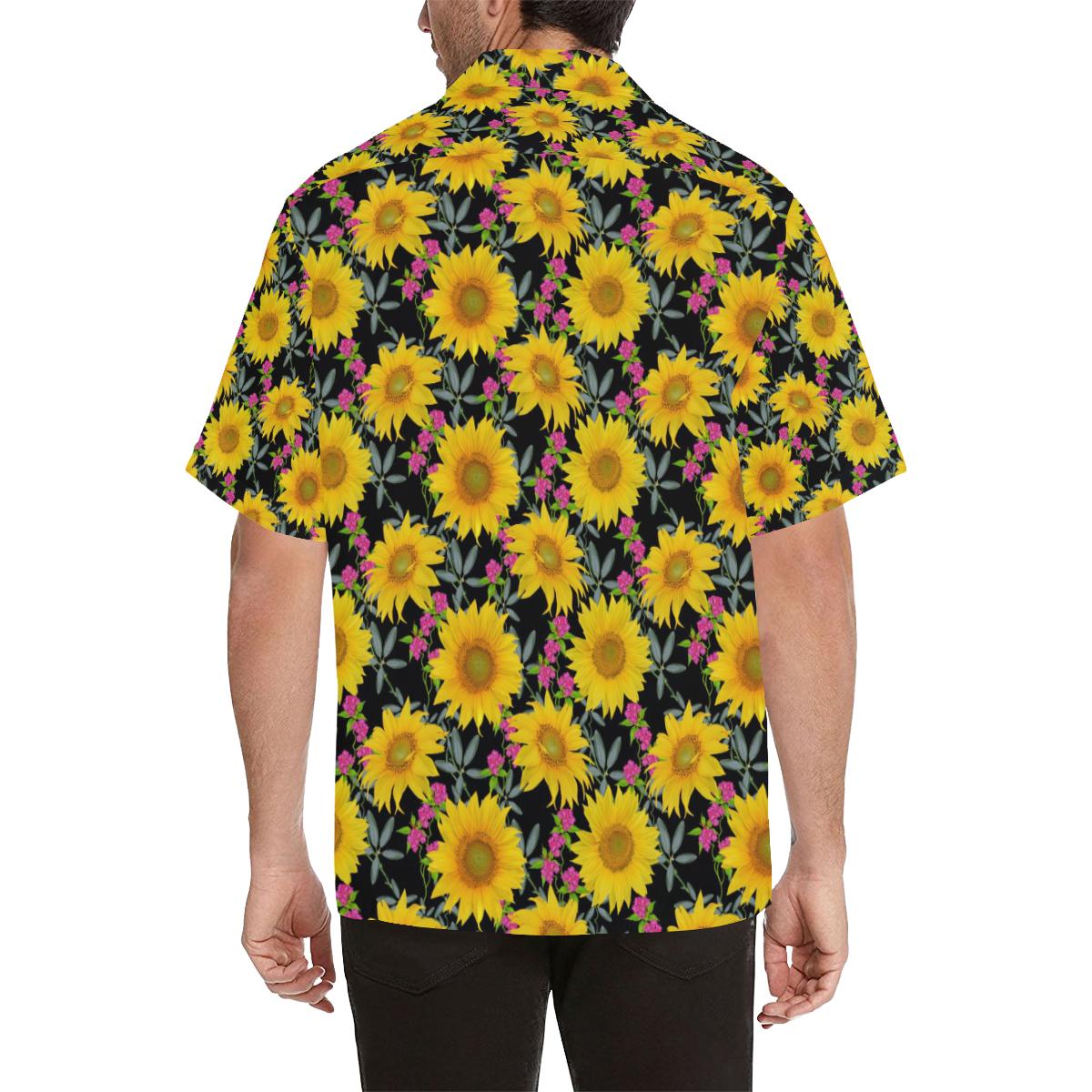 Sunflower Pattern Print Design SF014 Men Hawaiian Shirt-JorJune