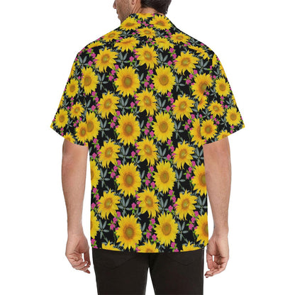 Sunflower Pattern Print Design SF014 Men Hawaiian Shirt-JorJune