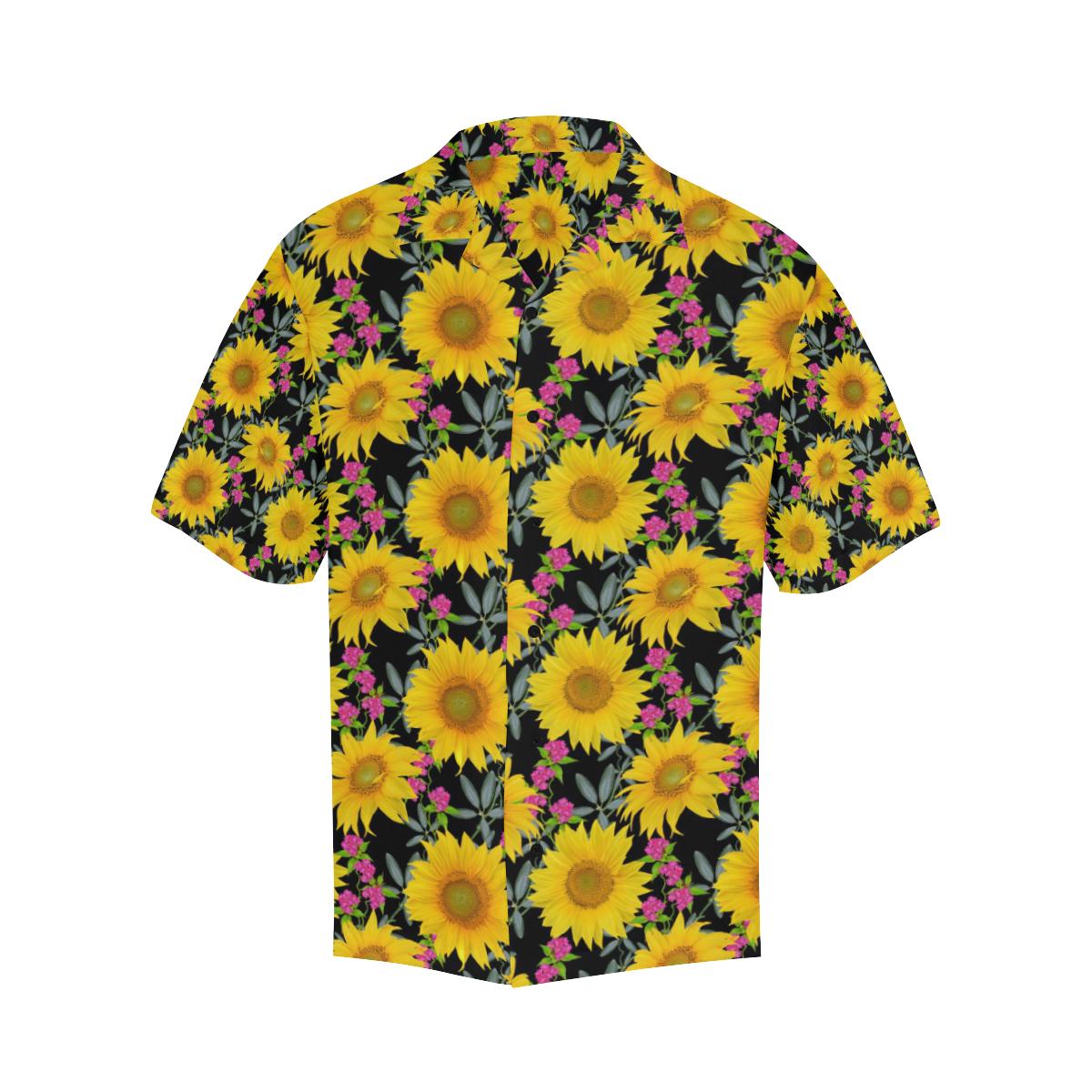 Sunflower Pattern Print Design SF014 Men Hawaiian Shirt-JorJune