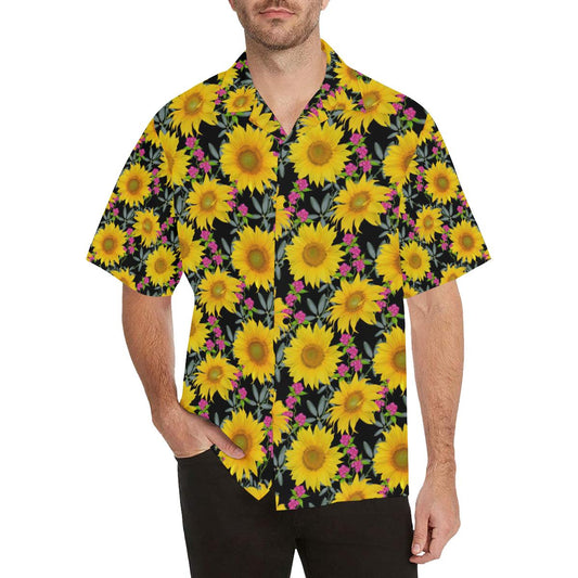 Sunflower Pattern Print Design SF014 Men Hawaiian Shirt-JorJune