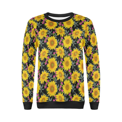 Sunflower Pattern Print Design SF014 Women Long Sleeve Sweatshirt-JorJune
