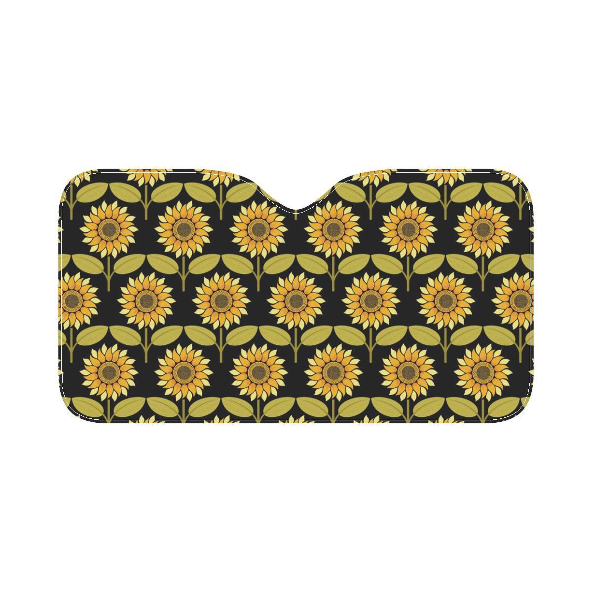 Sunflower Pattern Print Design SF015 Car Sun Shade-JorJune