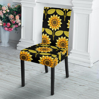 Sunflower Pattern Print Design SF015 Dining Chair Slipcover-JORJUNE.COM