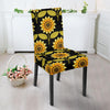 Sunflower Pattern Print Design SF015 Dining Chair Slipcover-JORJUNE.COM