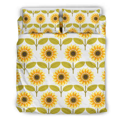 Sunflower Pattern Print Design SF015 Duvet Cover Bedding Set-JORJUNE.COM