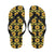 Sunflower Pattern Print Design SF015 Flip Flops-JorJune