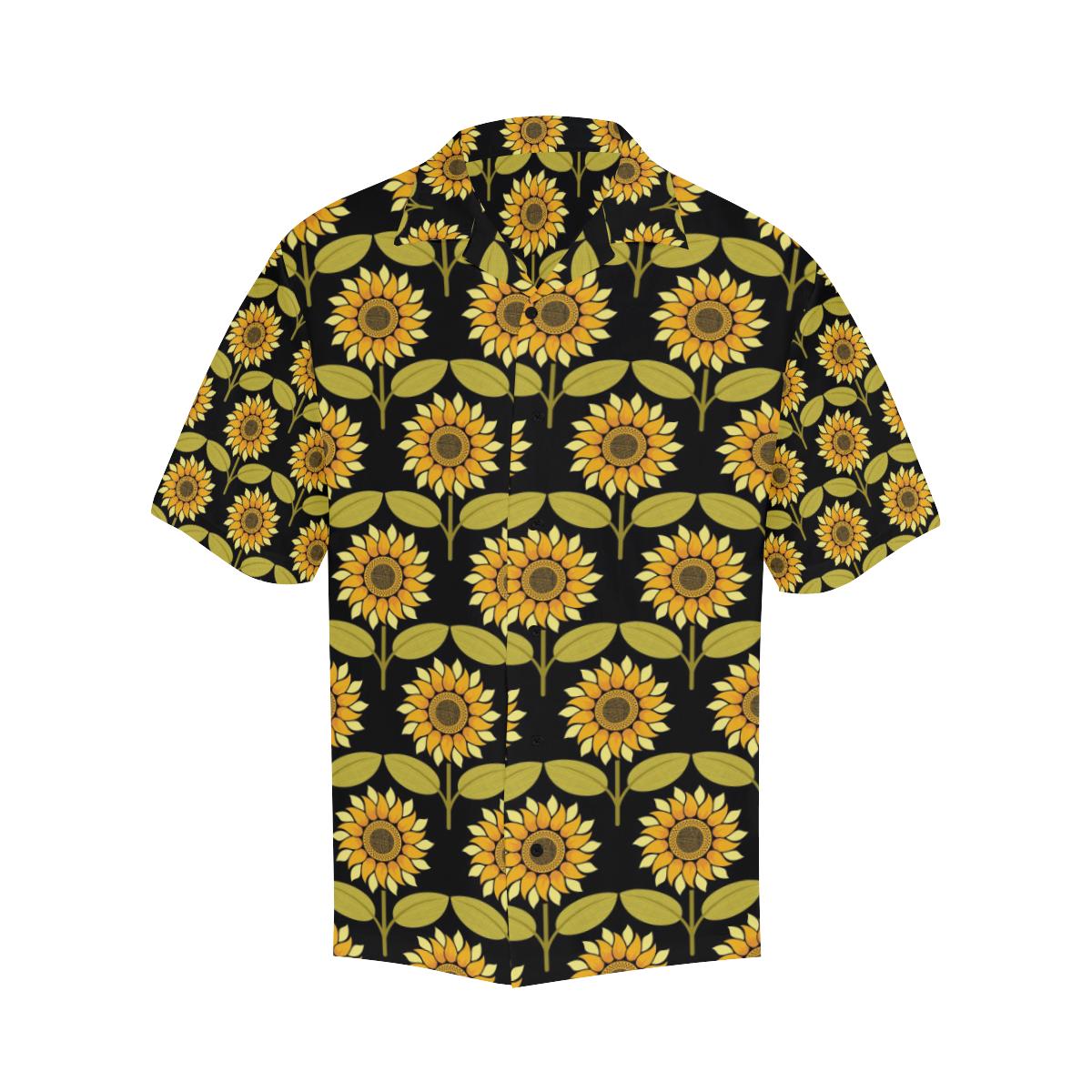 Sunflower Pattern Print Design SF015 Men Hawaiian Shirt-JorJune