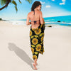 Sunflower Pattern Print Design SF015 Sarong Pareo Wrap-JORJUNE.COM