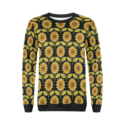 Sunflower Pattern Print Design SF015 Women Long Sleeve Sweatshirt-JorJune