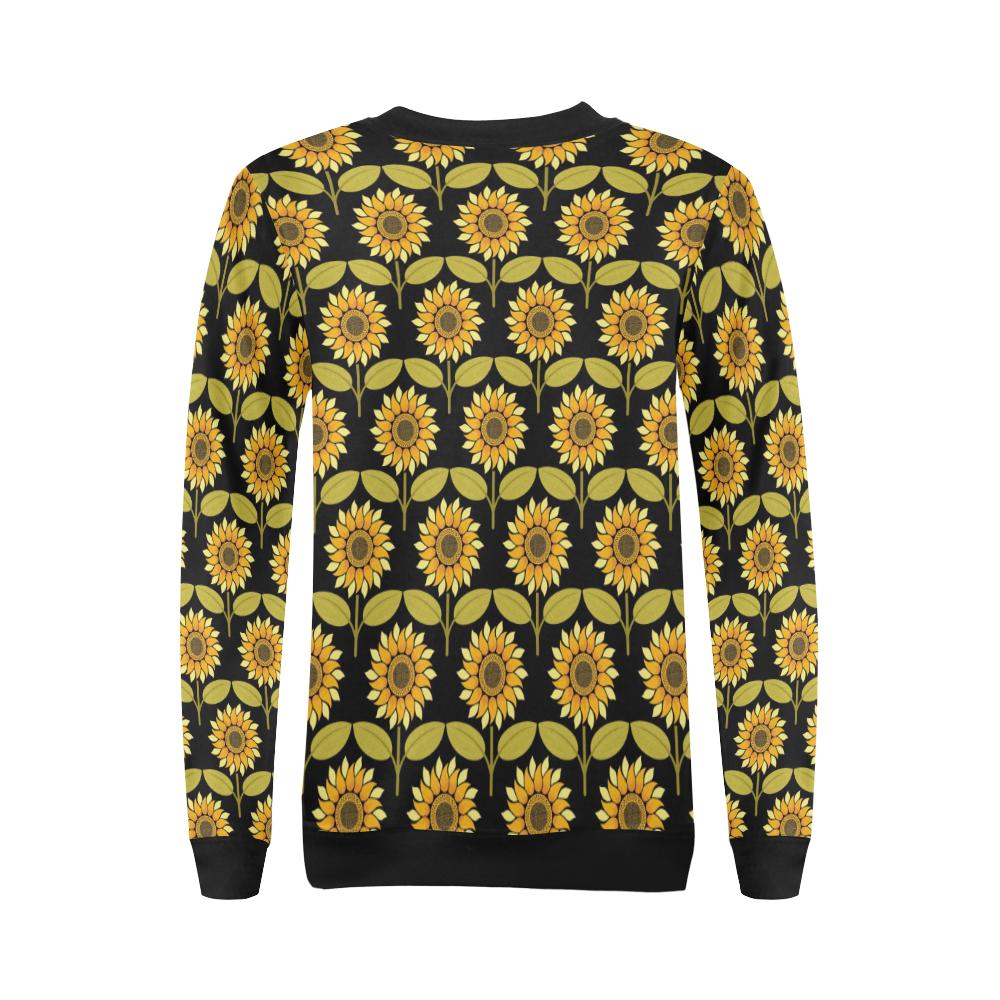 Sunflower Pattern Print Design SF015 Women Long Sleeve Sweatshirt-JorJune