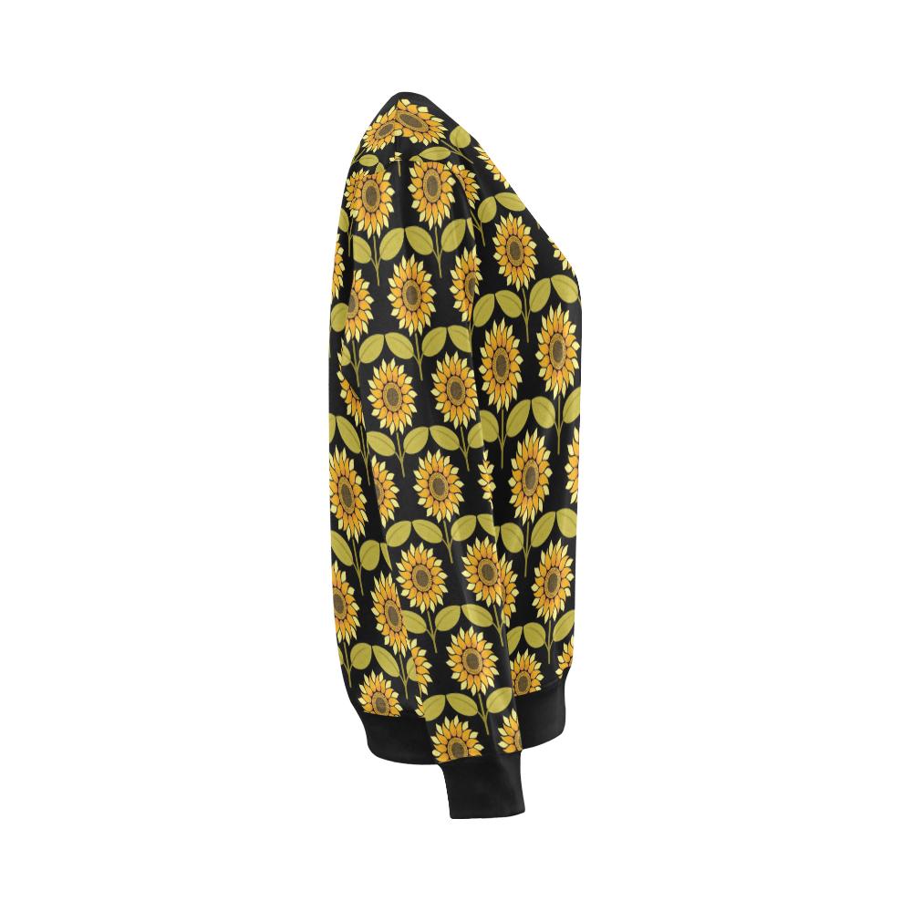 Sunflower Pattern Print Design SF015 Women Long Sleeve Sweatshirt-JorJune