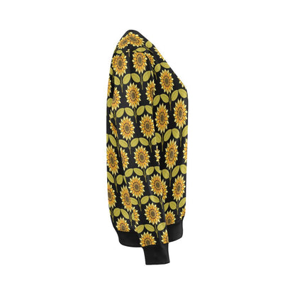 Sunflower Pattern Print Design SF015 Women Long Sleeve Sweatshirt-JorJune