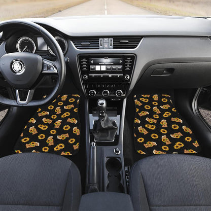Sunflower Pattern Print Design SF016 Car Floor Mats-JORJUNE.COM