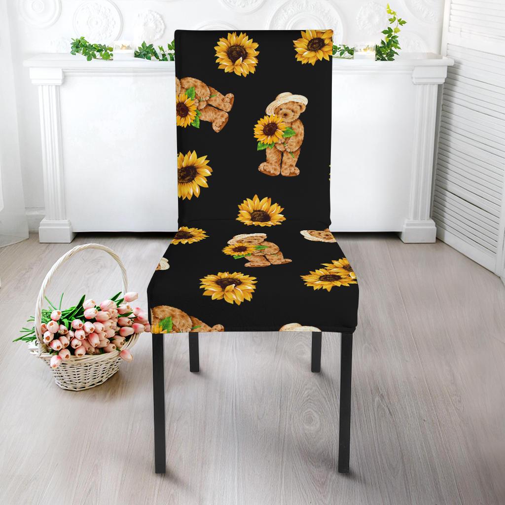Sunflower Pattern Print Design SF016 Dining Chair Slipcover-JORJUNE.COM