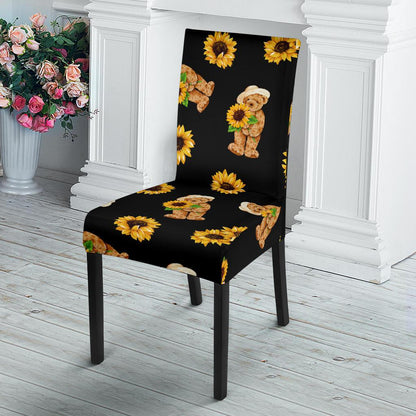 Sunflower Pattern Print Design SF016 Dining Chair Slipcover-JORJUNE.COM