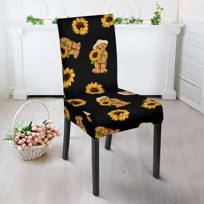 Sunflower Pattern Print Design SF016 Dining Chair Slipcover-JORJUNE.COM