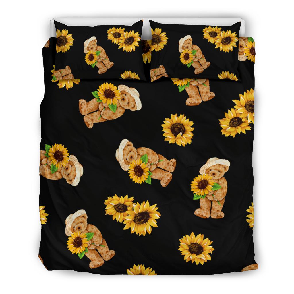 Sunflower Pattern Print Design SF016 Duvet Cover Bedding Set-JORJUNE.COM
