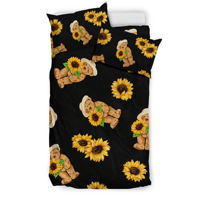 Sunflower Pattern Print Design SF016 Duvet Cover Bedding Set-JORJUNE.COM