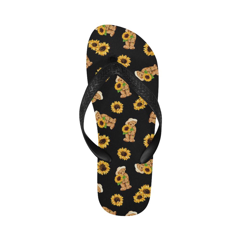 Sunflower Pattern Print Design SF016 Flip Flops-JorJune