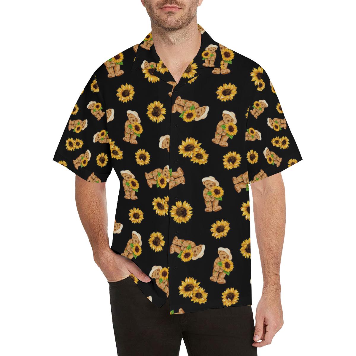 Sunflower Pattern Print Design SF016 Men Hawaiian Shirt-JorJune