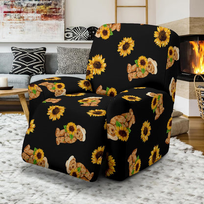 Sunflower Pattern Print Design SF016 Recliner Slipcover-JORJUNE.COM