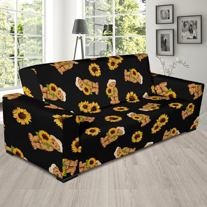 Sunflower Pattern Print Design SF016 Sofa Slipcover-JORJUNE.COM