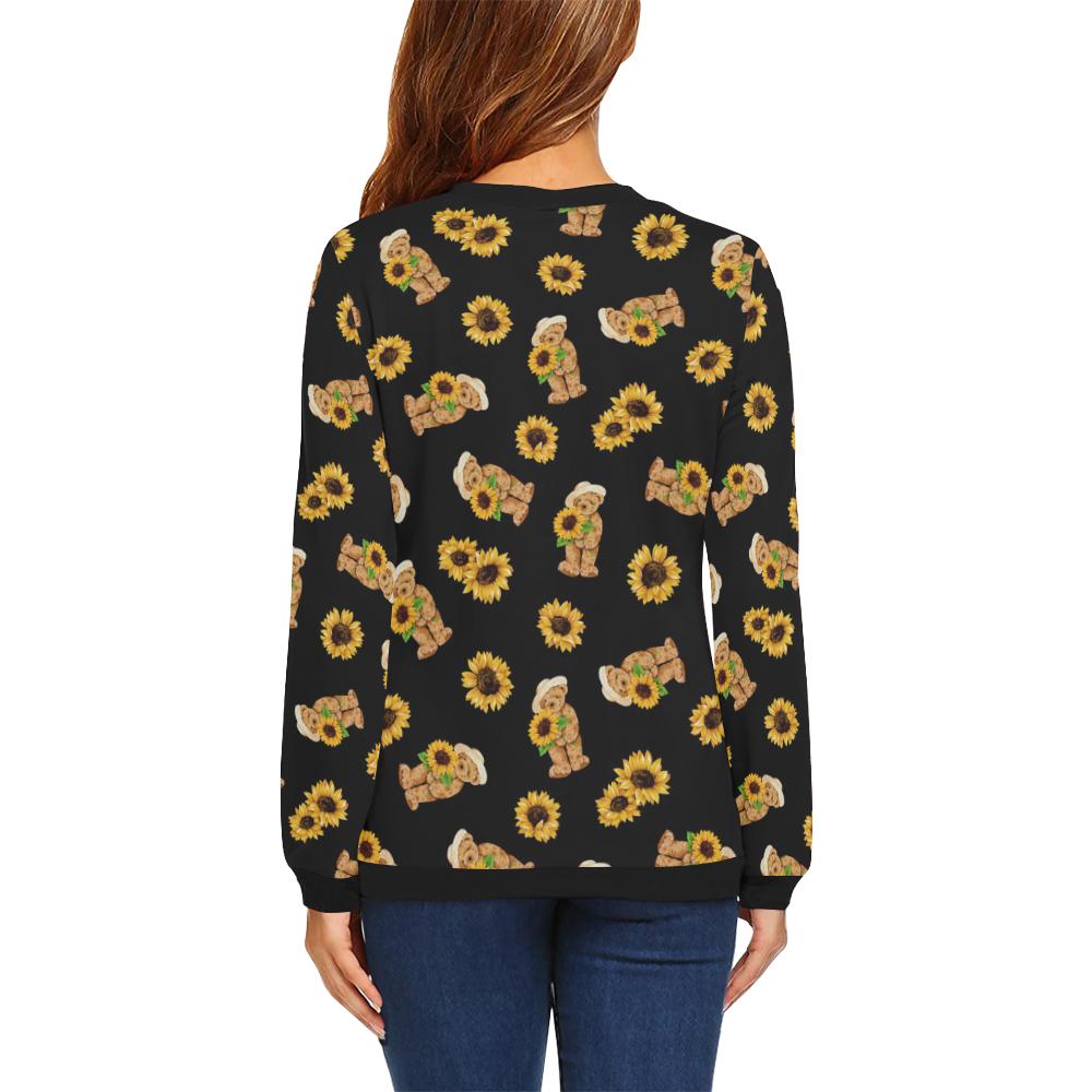 Sunflower Pattern Print Design SF016 Women Long Sleeve Sweatshirt-JorJune