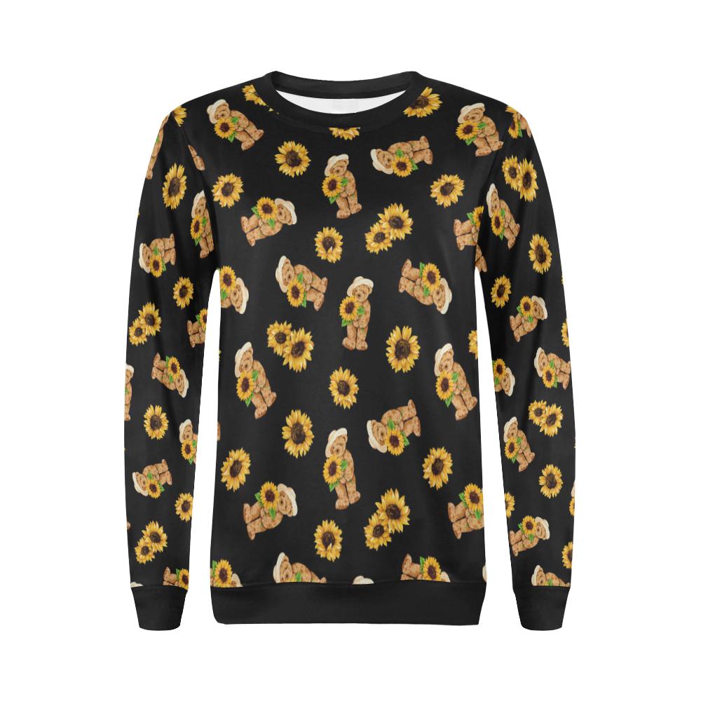 Sunflower Pattern Print Design SF016 Women Long Sleeve Sweatshirt-JorJune