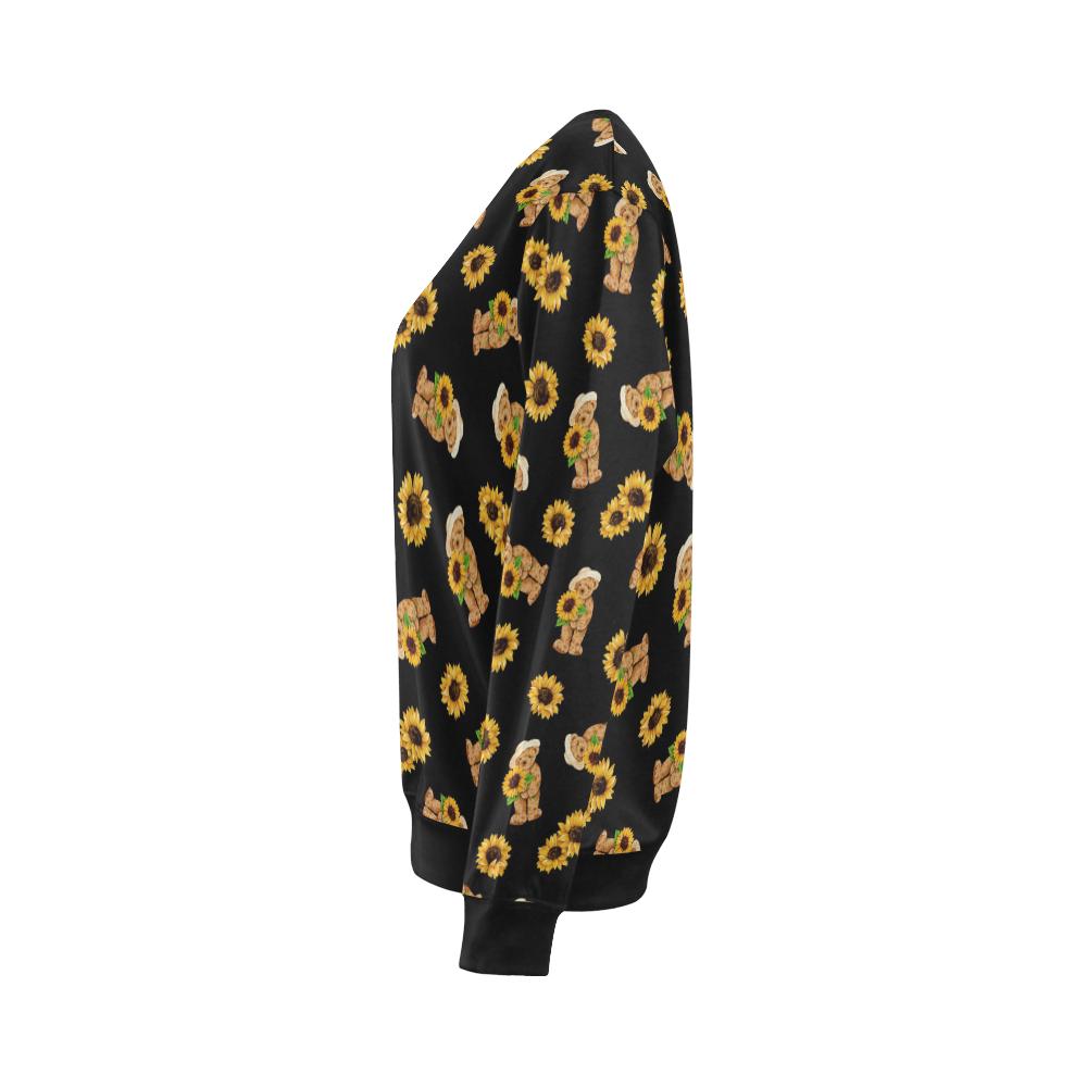 Sunflower Pattern Print Design SF016 Women Long Sleeve Sweatshirt-JorJune