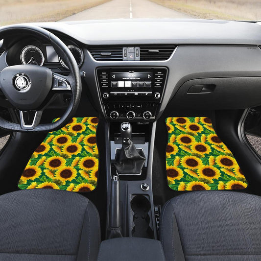Sunflower Pattern Print Design SF02 Car Floor Mats-JORJUNE.COM