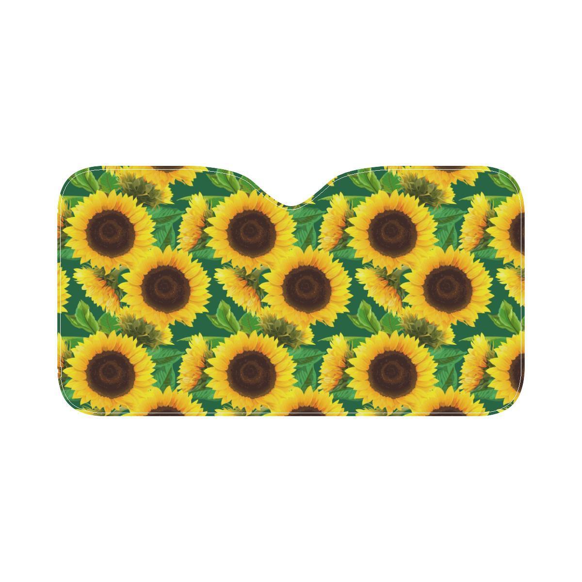 Sunflower Pattern Print Design SF02 Car Sun Shade-JorJune