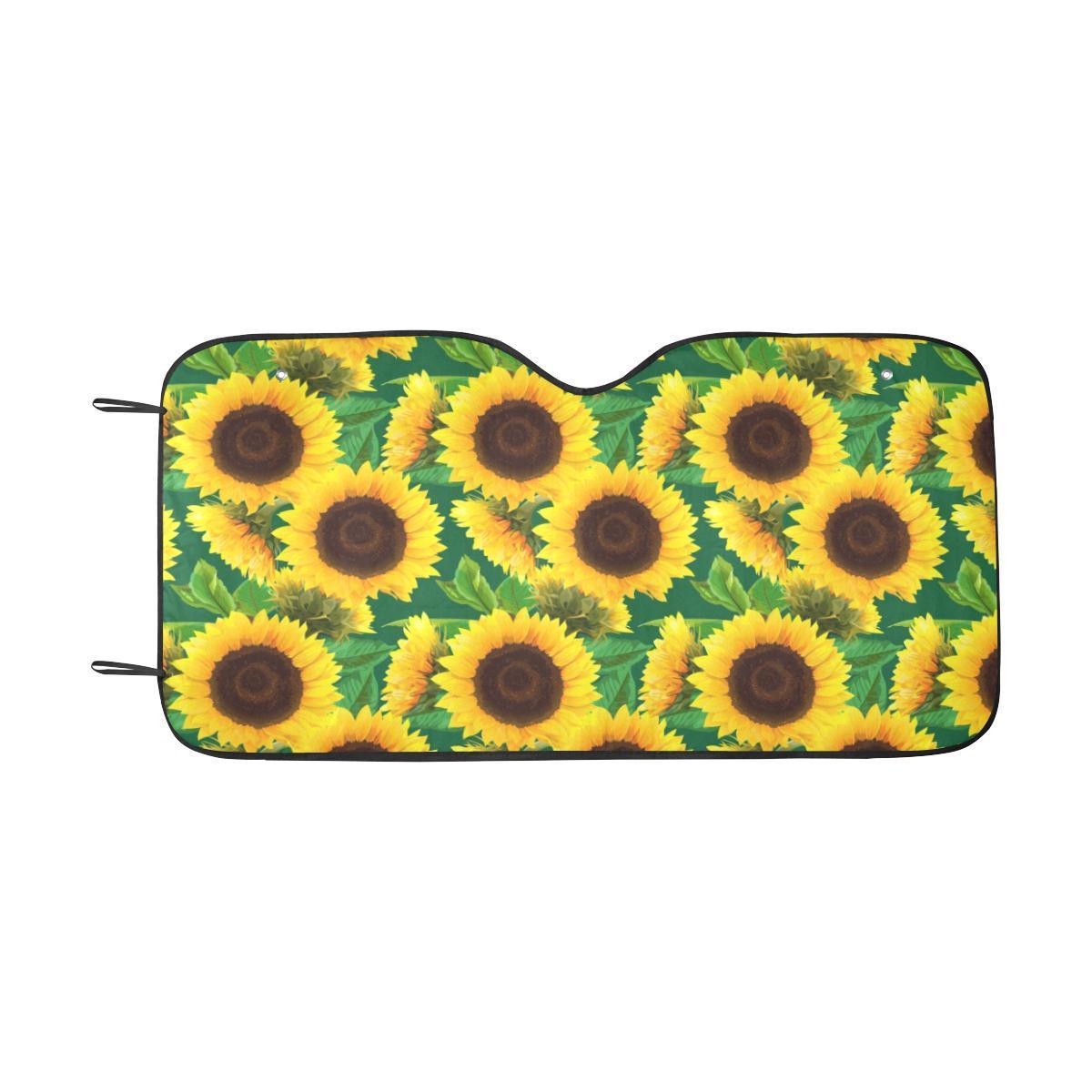 Sunflower Pattern Print Design SF02 Car Sun Shade-JorJune