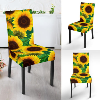 Sunflower Pattern Print Design SF02 Dining Chair Slipcover-JORJUNE.COM