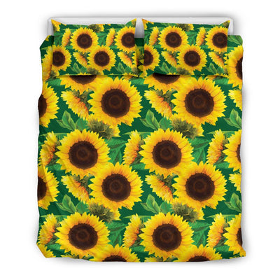 Sunflower Pattern Print Design SF02 Duvet Cover Bedding Set-JORJUNE.COM