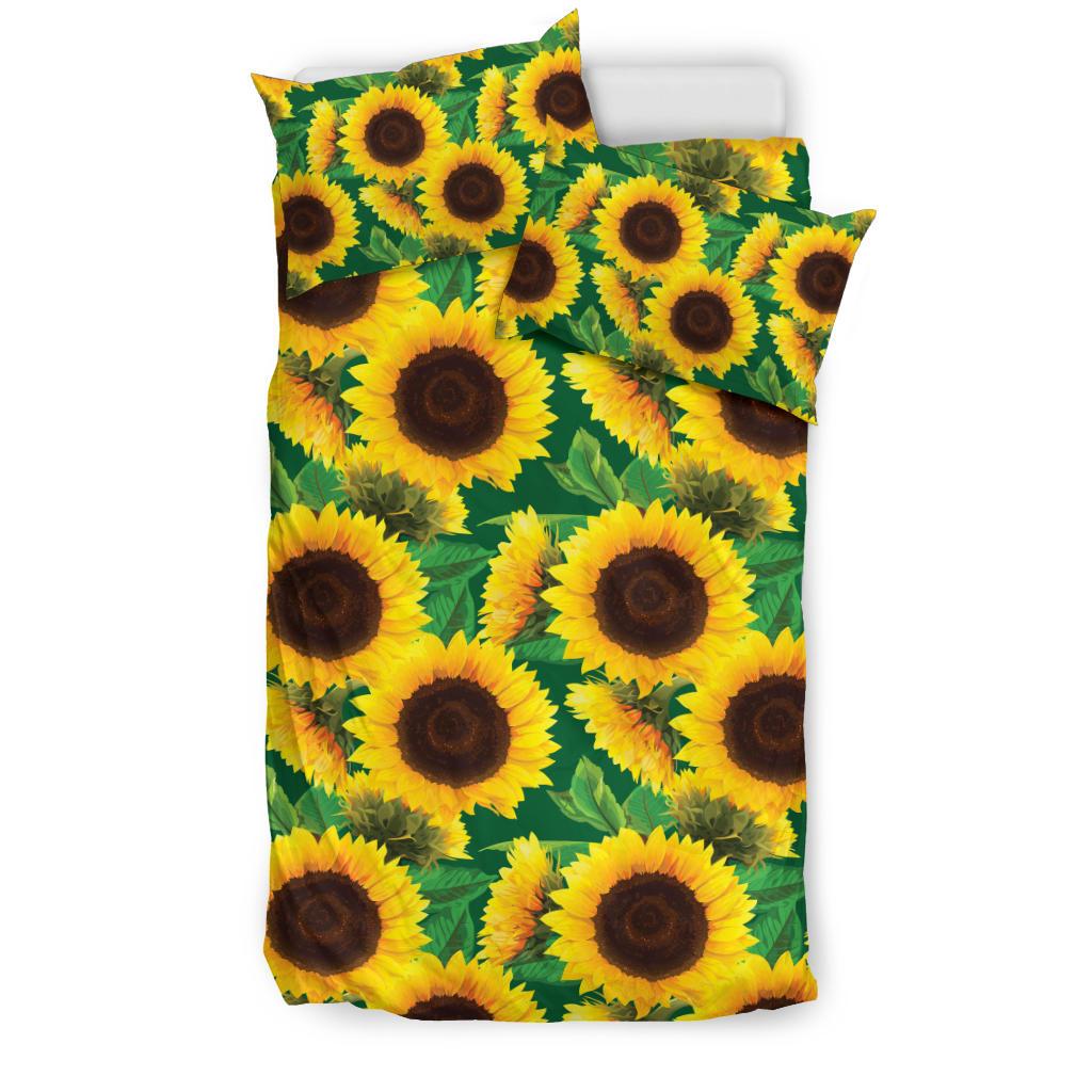 Sunflower Pattern Print Design SF02 Duvet Cover Bedding Set-JORJUNE.COM