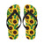 Sunflower Pattern Print Design SF02 Flip Flops-JorJune