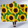 Sunflower Pattern Print Design SF02 Hooded Blanket-JORJUNE.COM