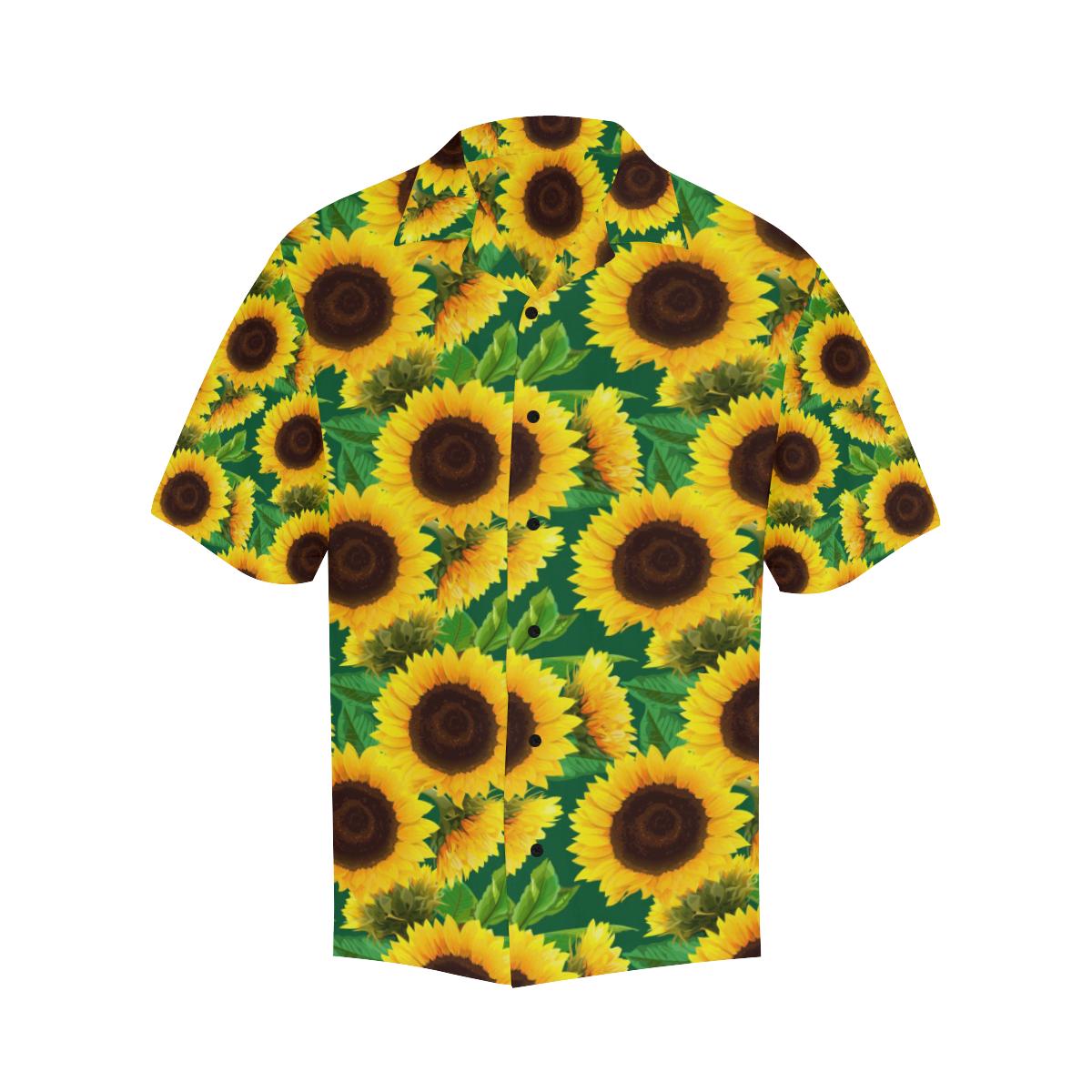 Sunflower Pattern Print Design SF02 Men Hawaiian Shirt-JorJune