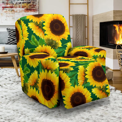 Sunflower Pattern Print Design SF02 Recliner Slipcover-JORJUNE.COM