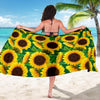 Sunflower Pattern Print Design SF02 Sarong Pareo Wrap-JORJUNE.COM