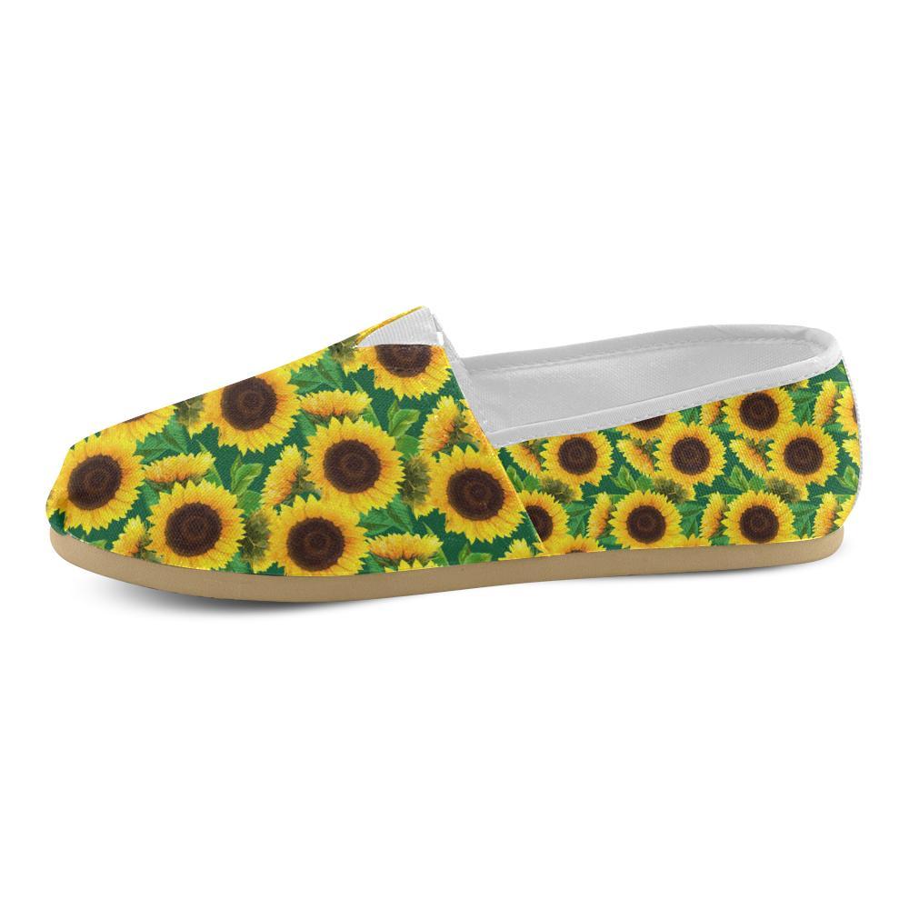 Sunflower Pattern Print Design SF02 Women Casual Shoes-JorJune.com