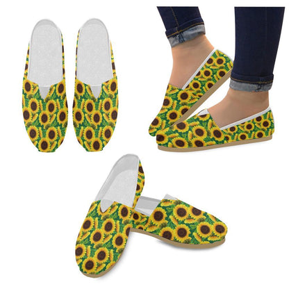 Sunflower Pattern Print Design SF02 Women Casual Shoes-JorJune.com