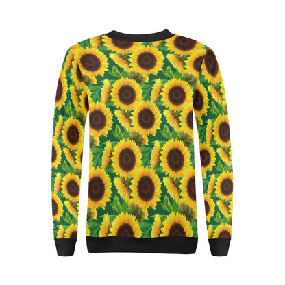 Sunflower Pattern Print Design SF02 Women Long Sleeve Sweatshirt-JorJune