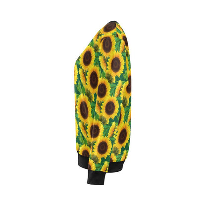 Sunflower Pattern Print Design SF02 Women Long Sleeve Sweatshirt-JorJune