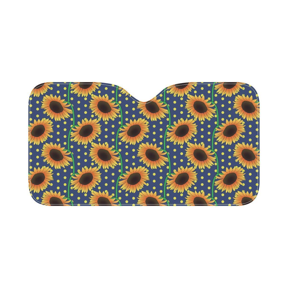 Sunflower Pattern Print Design SF03 Car Sun Shade-JorJune
