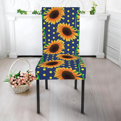 Sunflower Pattern Print Design SF03 Dining Chair Slipcover-JORJUNE.COM