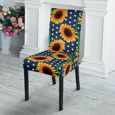 Sunflower Pattern Print Design SF03 Dining Chair Slipcover-JORJUNE.COM