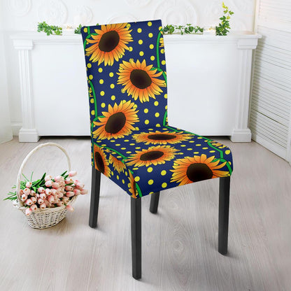 Sunflower Pattern Print Design SF03 Dining Chair Slipcover-JORJUNE.COM